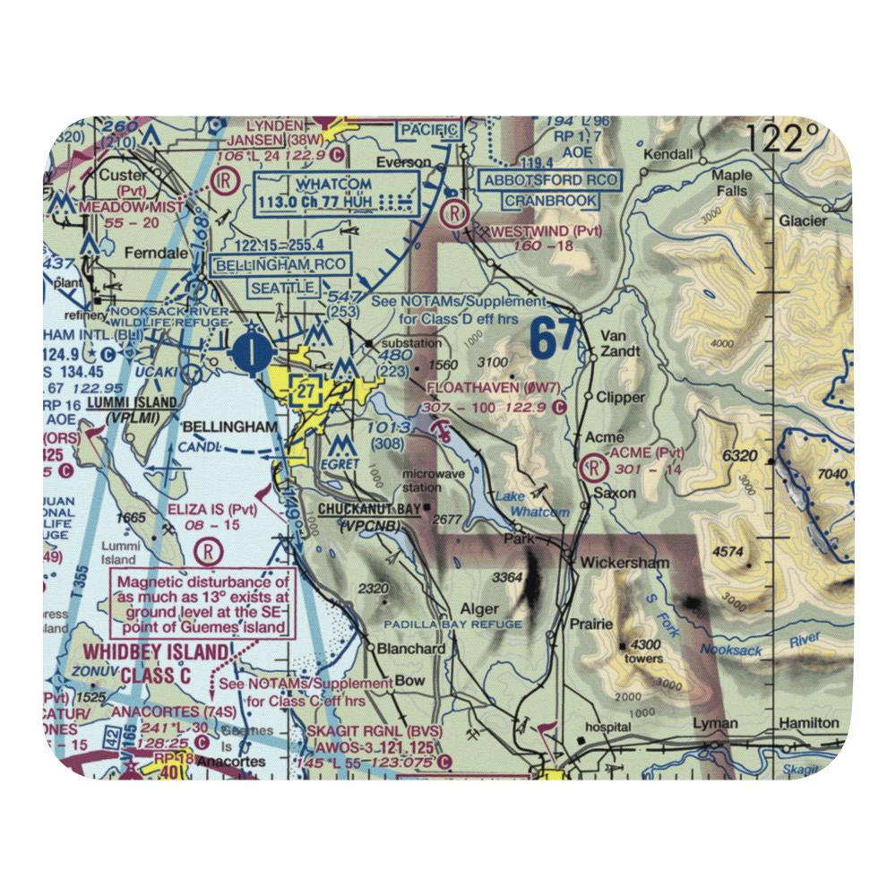 Floathaven Seaplane Base (0W7) VFR Sectional Mouse Pad 