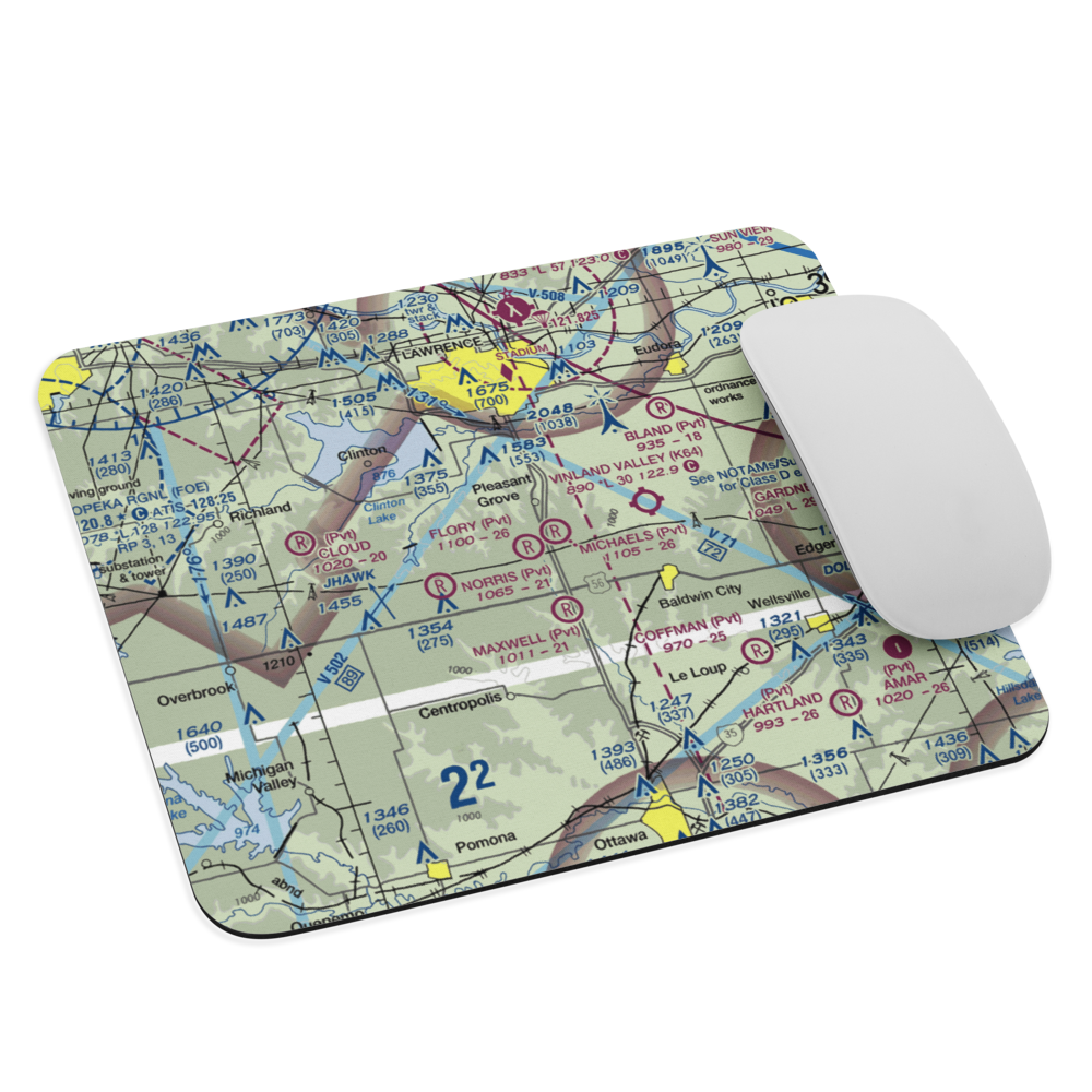 Flory /Private/ Airport (SN21) VFR Sectional Mouse Pad 