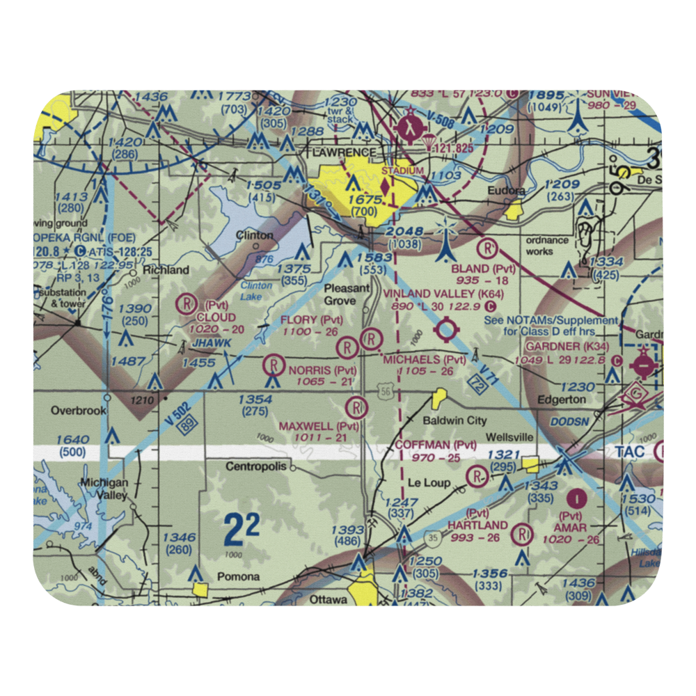 Flory /Private/ Airport (SN21) VFR Sectional Mouse Pad 