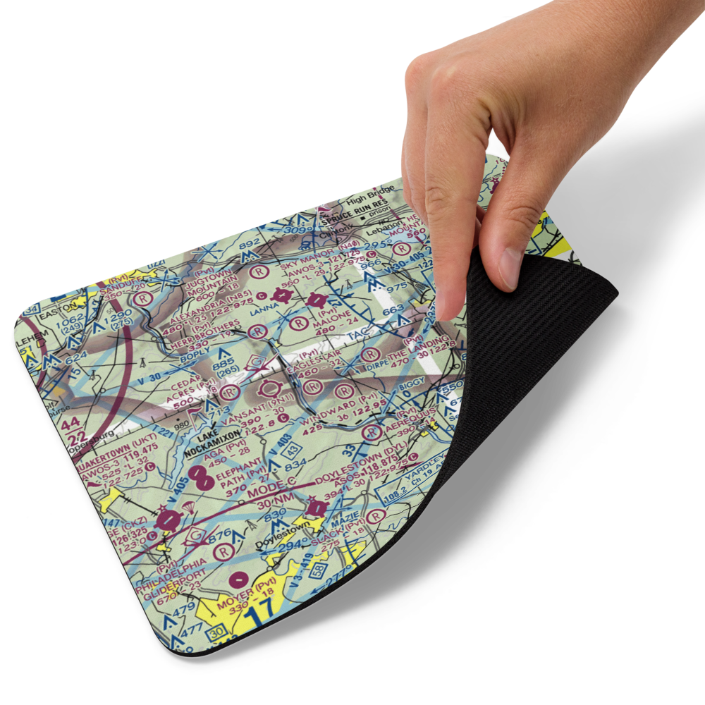 Fly-N-D Landing Strip (92NJ) VFR Sectional Mouse Pad 