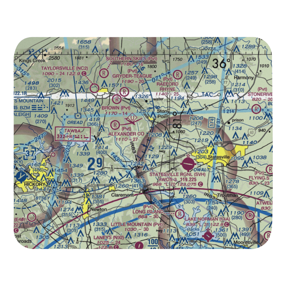 Flying Bj Airport (3NC5) VFR Sectional Mouse Pad 