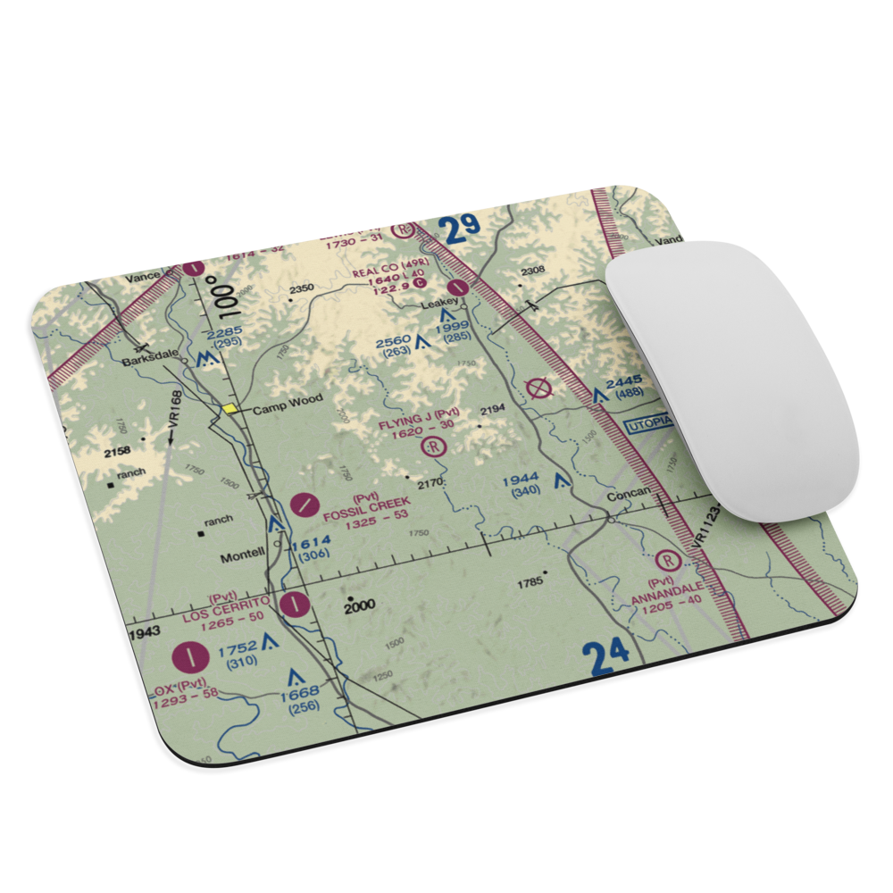 Flying J Ranch Airport (7TE4) VFR Sectional Mouse Pad 