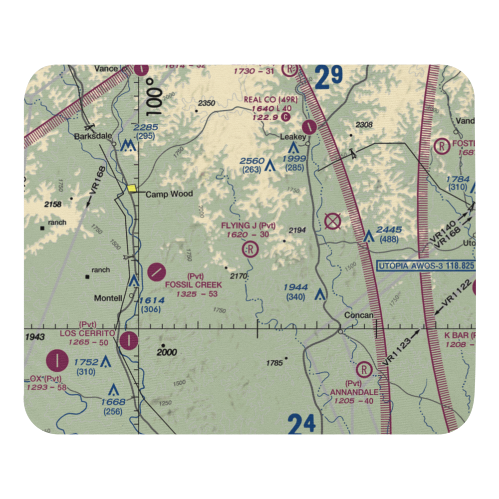 Flying J Ranch Airport (7TE4) VFR Sectional Mouse Pad 
