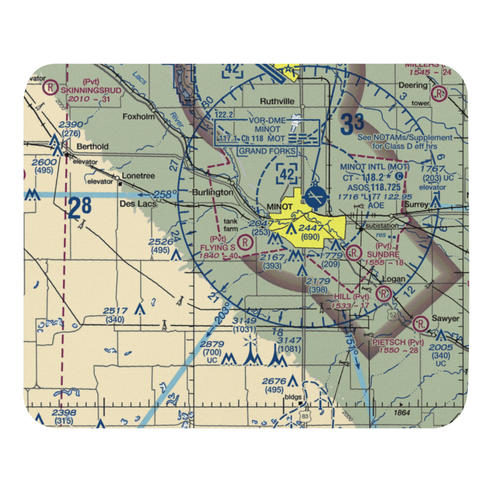 Flying S Ranch Airport (ND43) VFR Sectional Mouse Pad 