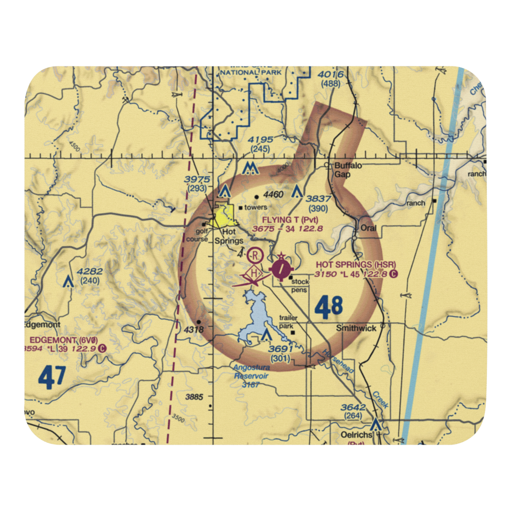 Flying T Airport (SD68) VFR Sectional Mouse Pad 