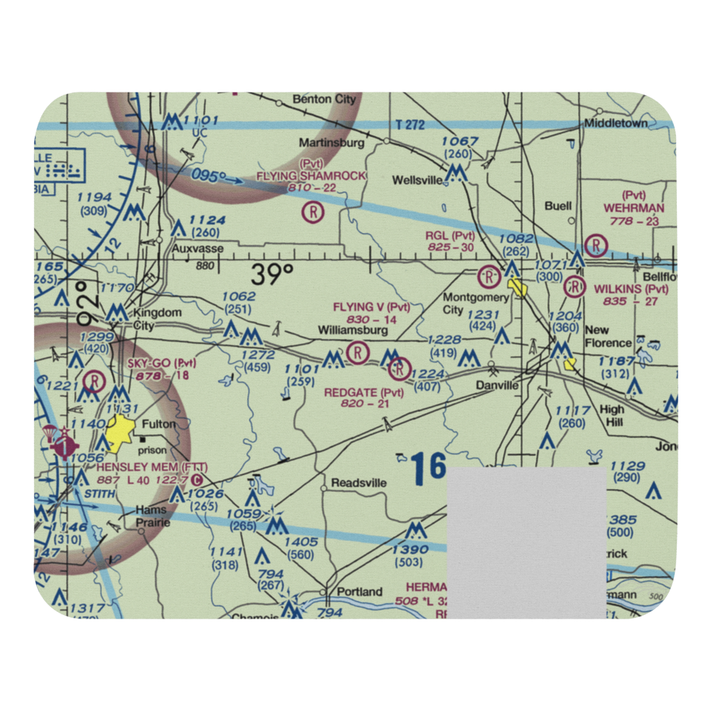 Flying V Ranch Airport (10MO) VFR Sectional Mouse Pad 