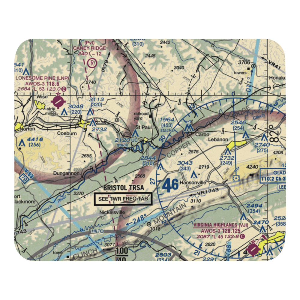 Flying W Airport (19VA) VFR Sectional Mouse Pad 