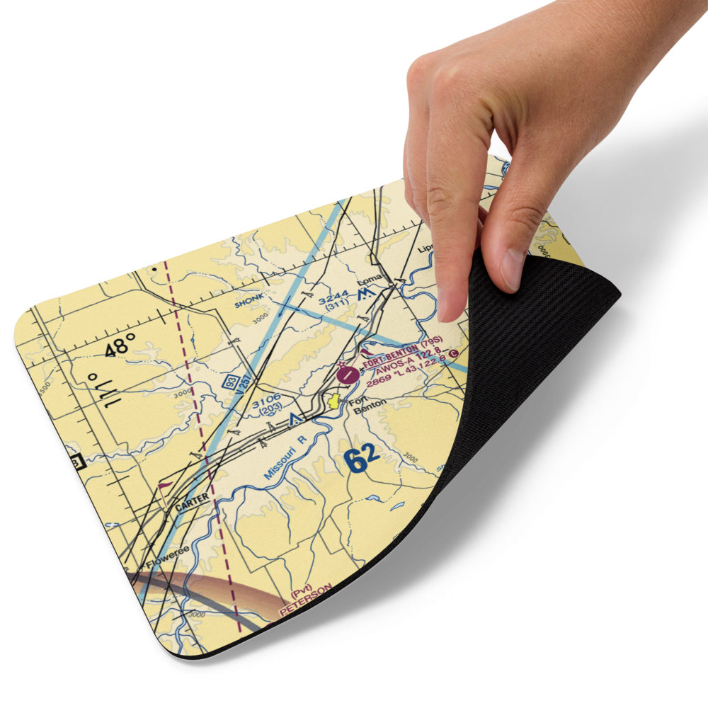 Fort Benton Airport (79S) VFR Sectional Mouse Pad 