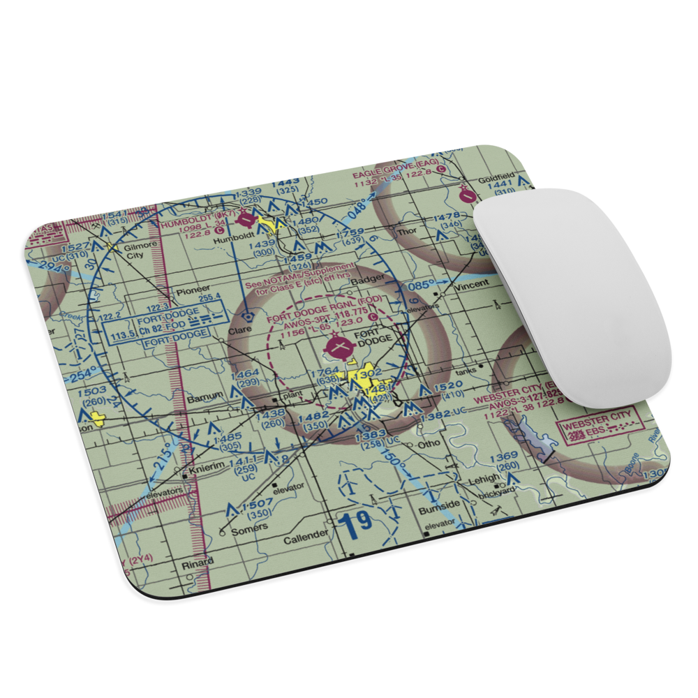 Fort Dodge Regional Airport (FOD) VFR Sectional Mouse Pad 