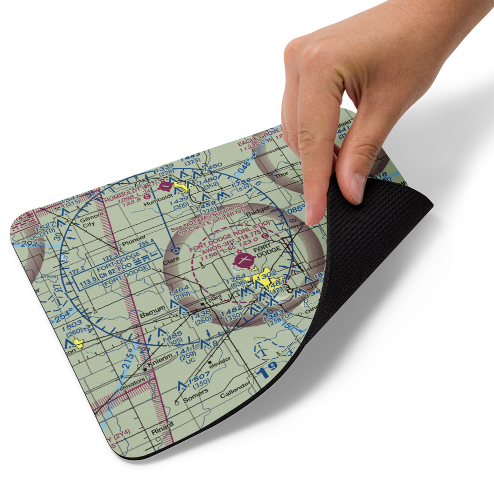 Fort Dodge Regional Airport (FOD) VFR Sectional Mouse Pad 