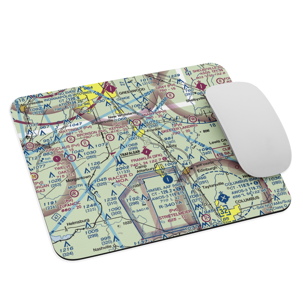 Franklin Flying Field (3FK) VFR Sectional Mouse Pad 