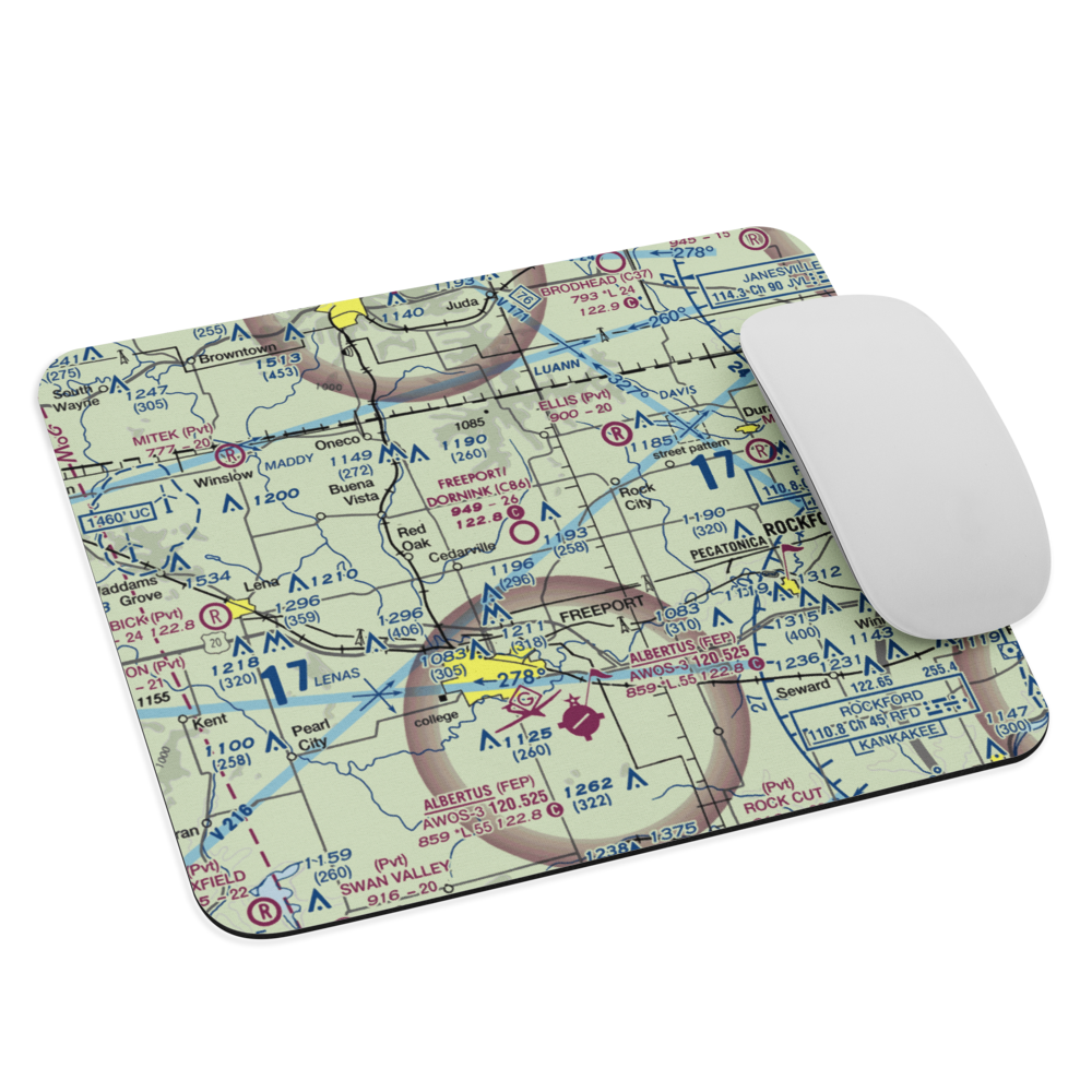 Freeport/Dornink Airport (C86) VFR Sectional Mouse Pad 