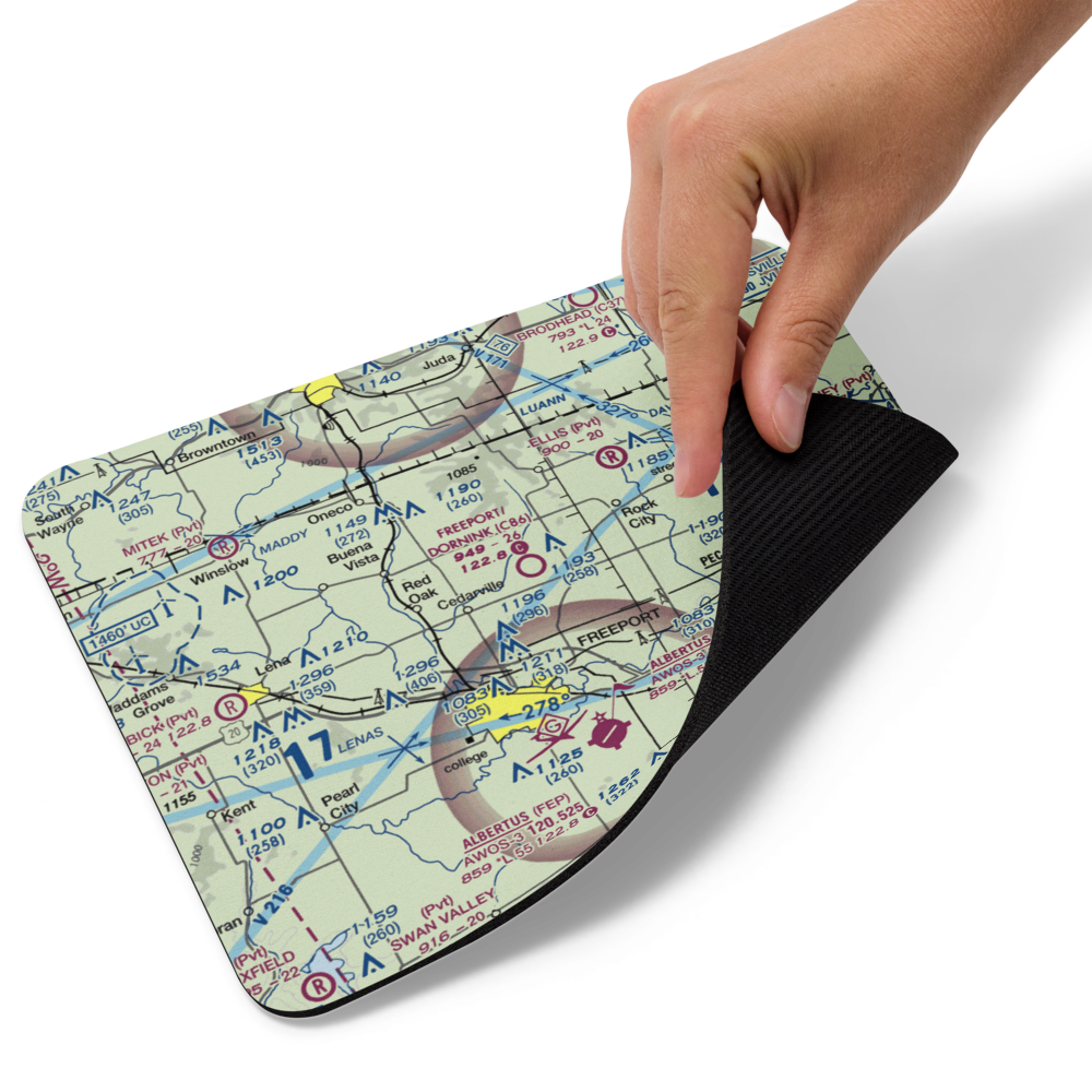 Freeport/Dornink Airport (C86) VFR Sectional Mouse Pad 