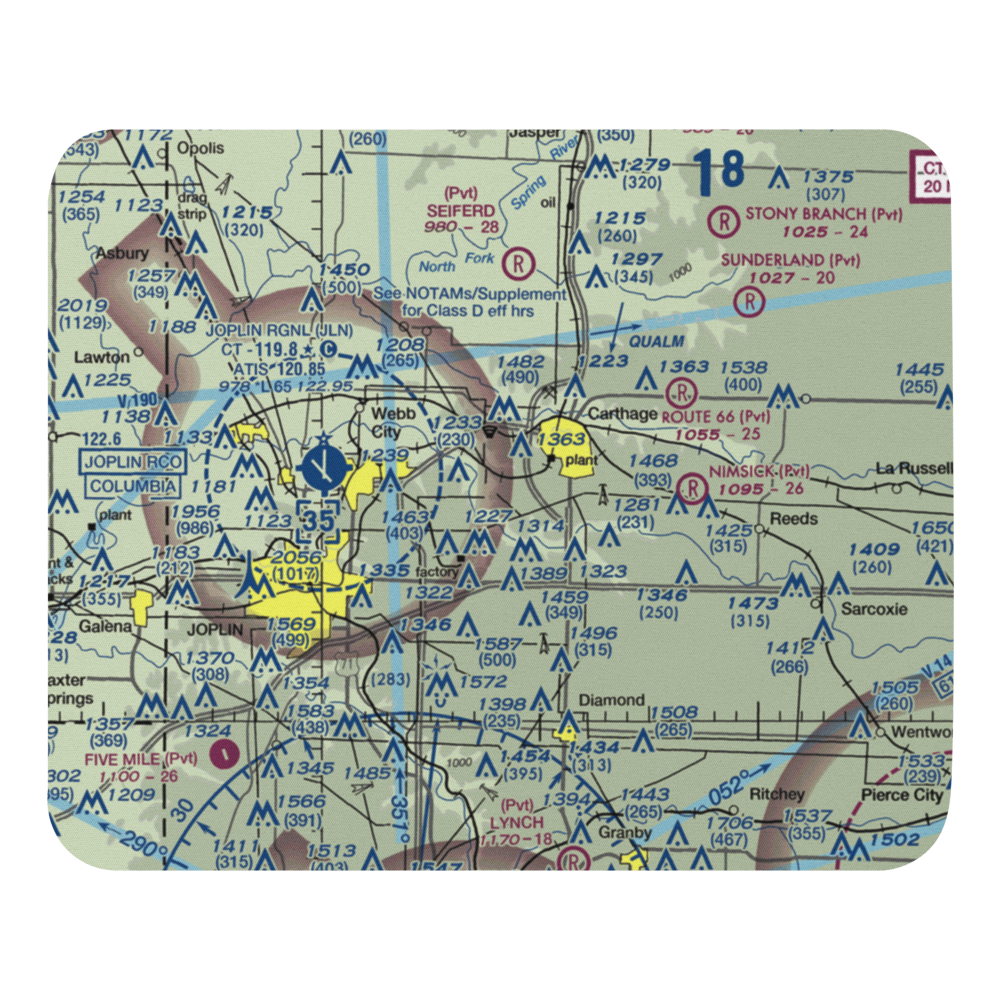 Frerer Strip (2MO8) VFR Sectional Mouse Pad 