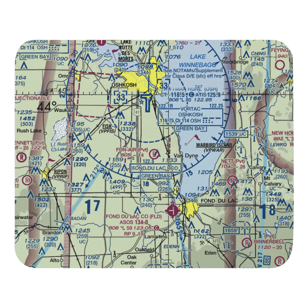 Fun-Air Airport (WI46) VFR Sectional Mouse Pad 