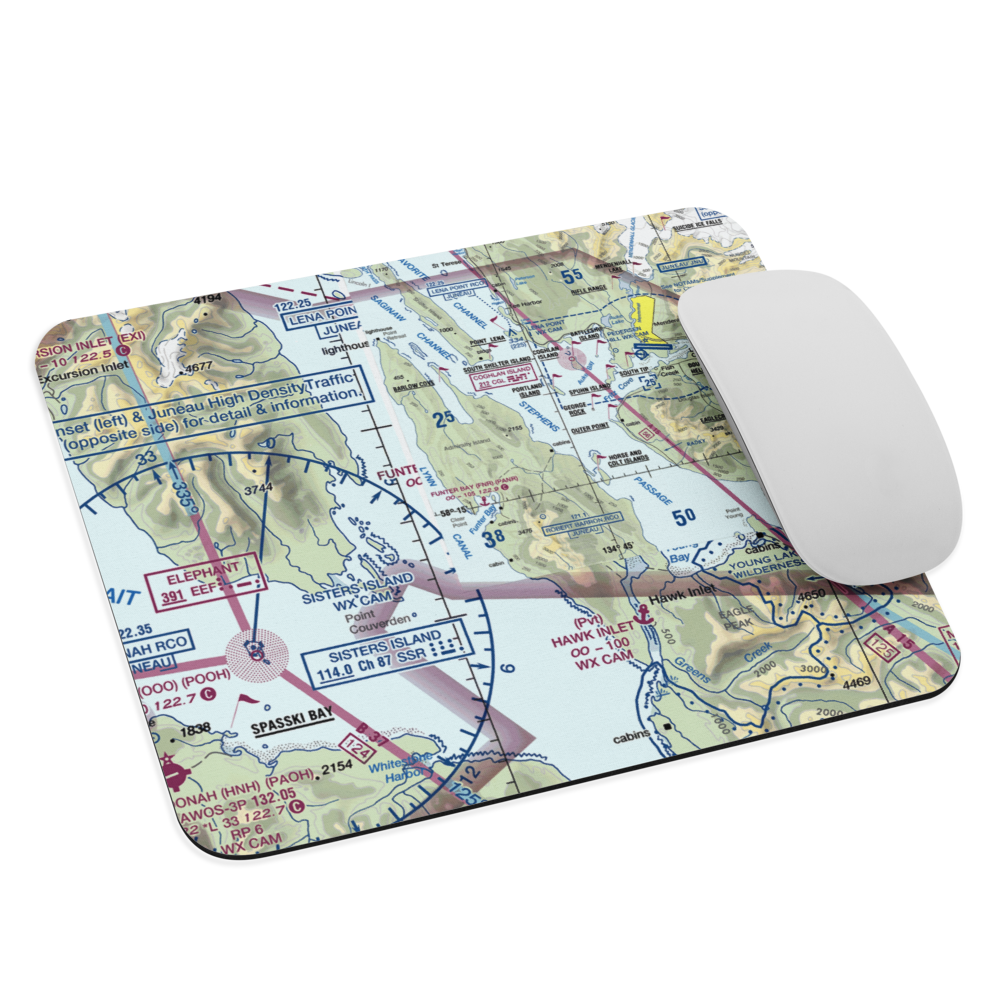Funter Bay Seaplane Base (FNR) VFR Sectional Mouse Pad 