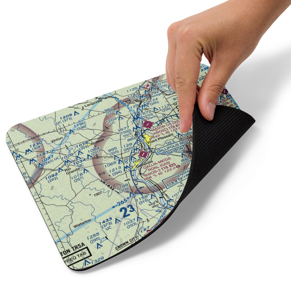 Gallia Meigs Regional Airport (GAS) VFR Sectional Mouse Pad 