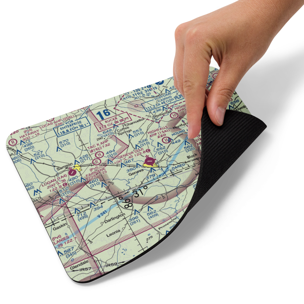 Geneva Municipal Airport (33J) VFR Sectional Mouse Pad 