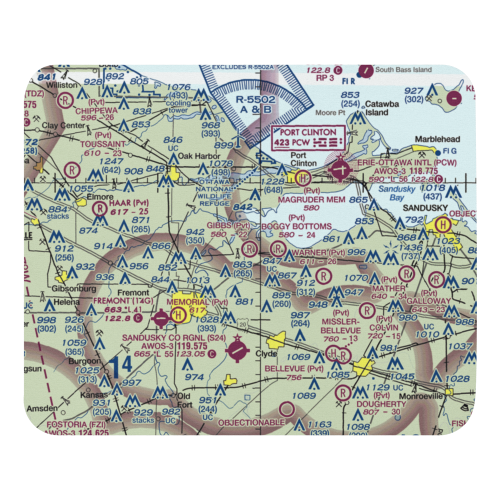 Gibbs Field (03OH) VFR Sectional Mouse Pad 