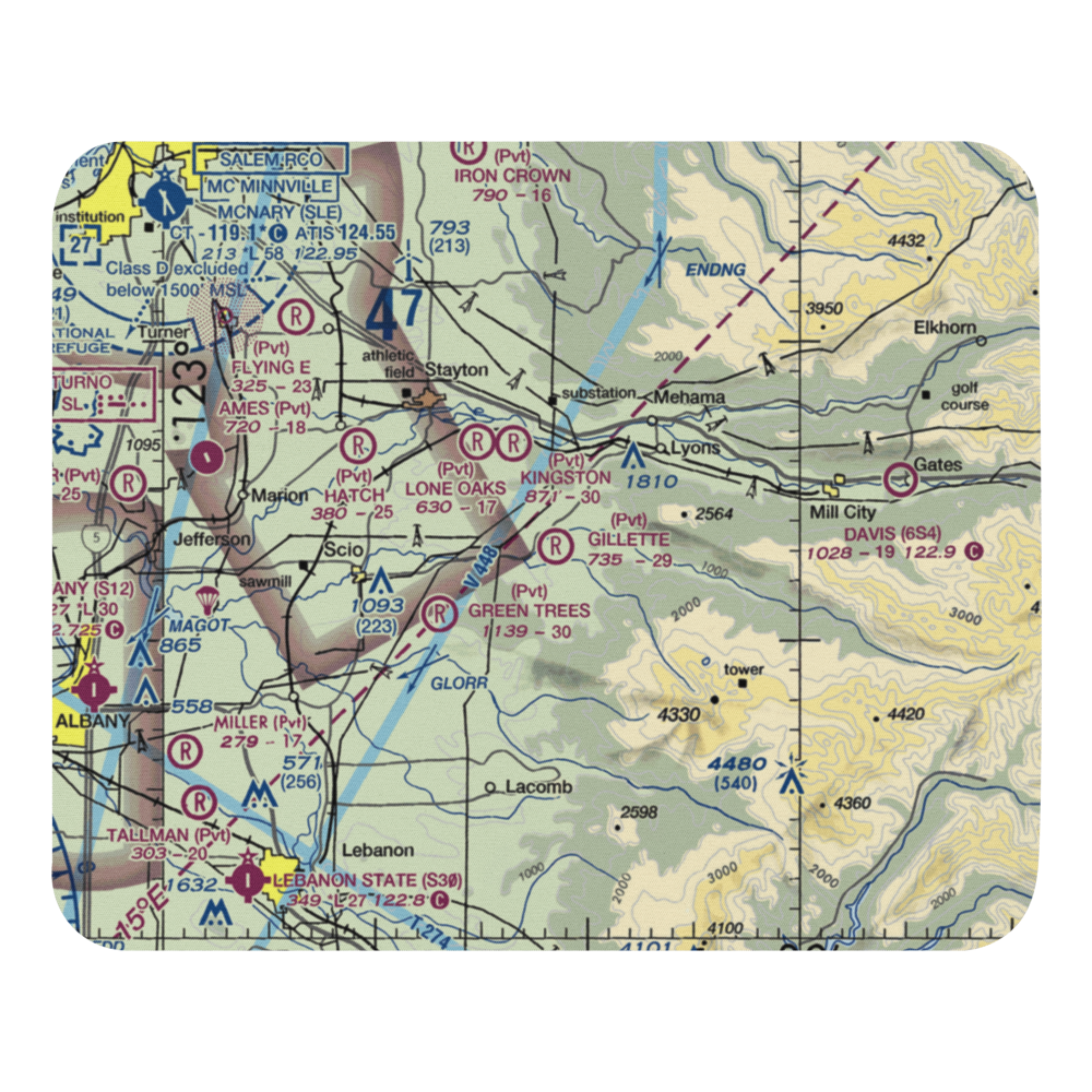 Gillette Field (OR51) VFR Sectional Mouse Pad 