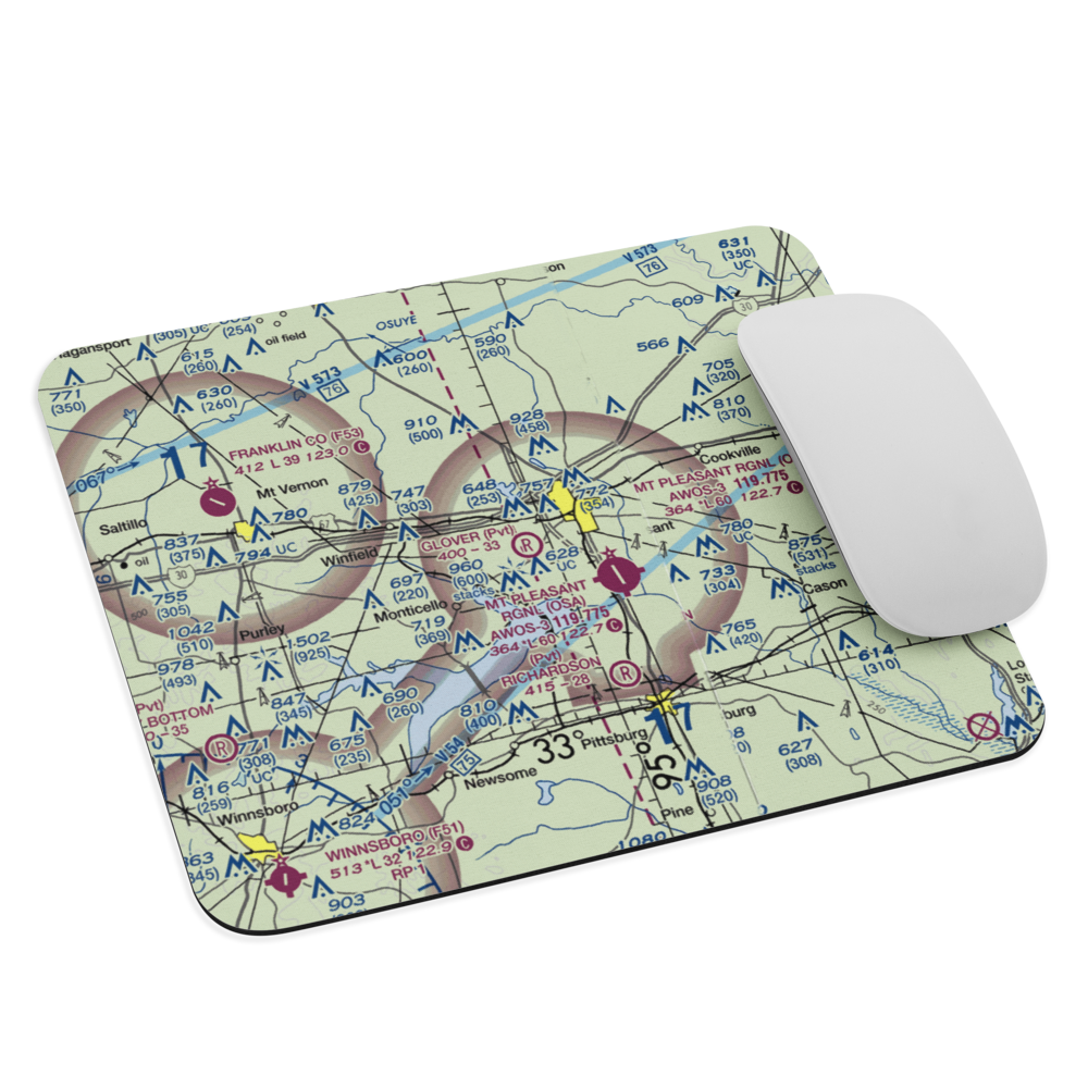 Glover Airport (XS70) VFR Sectional Mouse Pad 