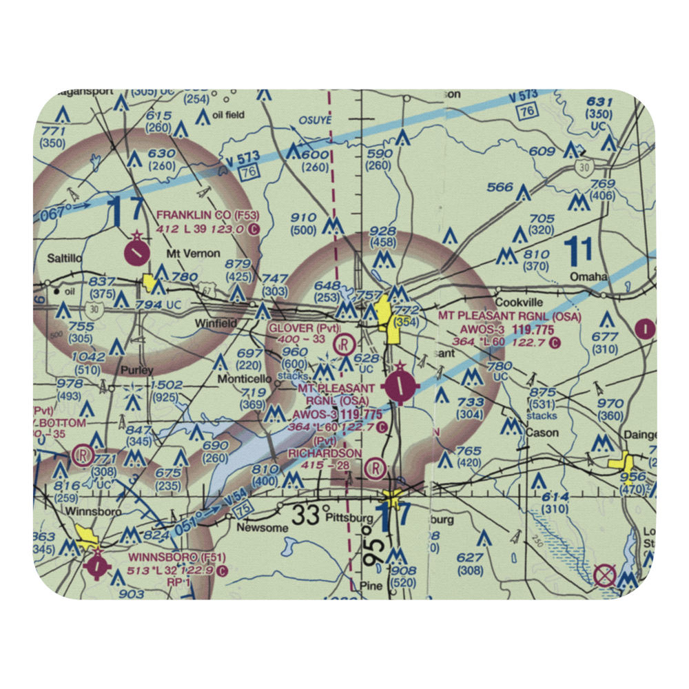 Glover Airport (XS70) VFR Sectional Mouse Pad 