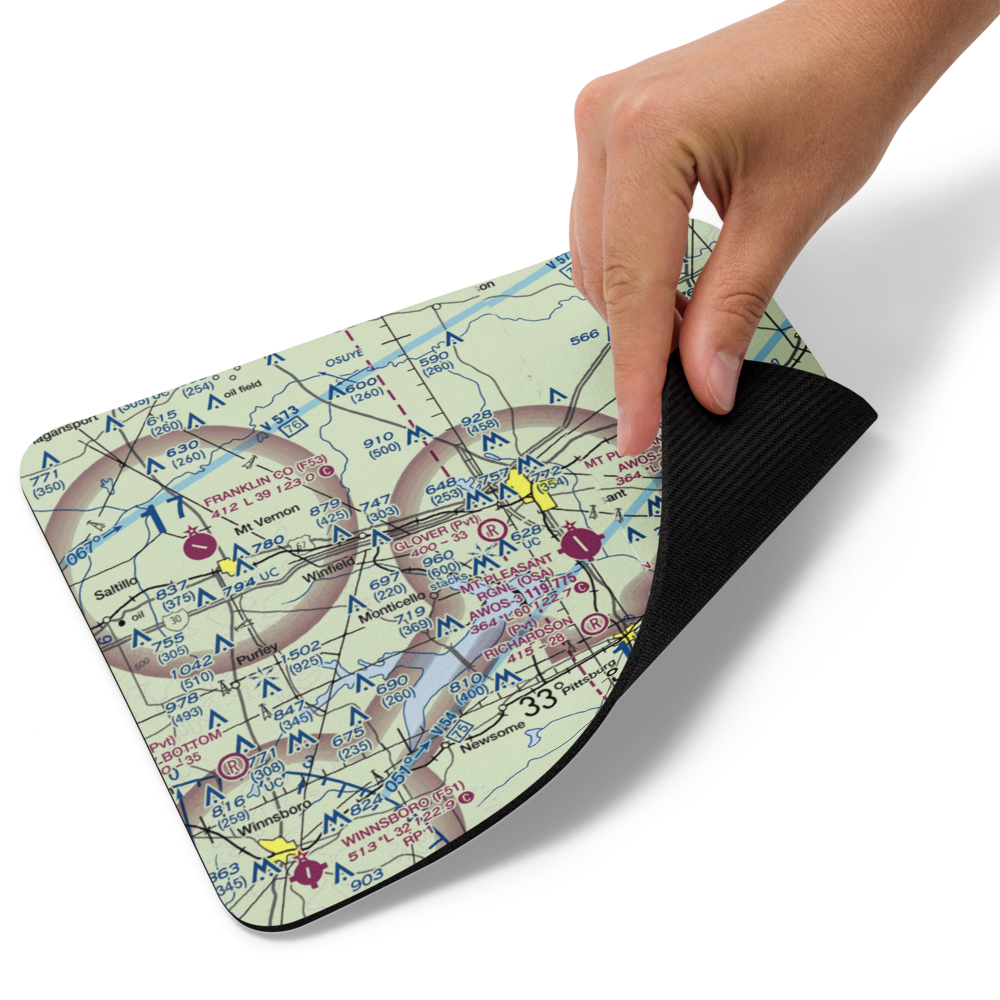 Glover Airport (XS70) VFR Sectional Mouse Pad 