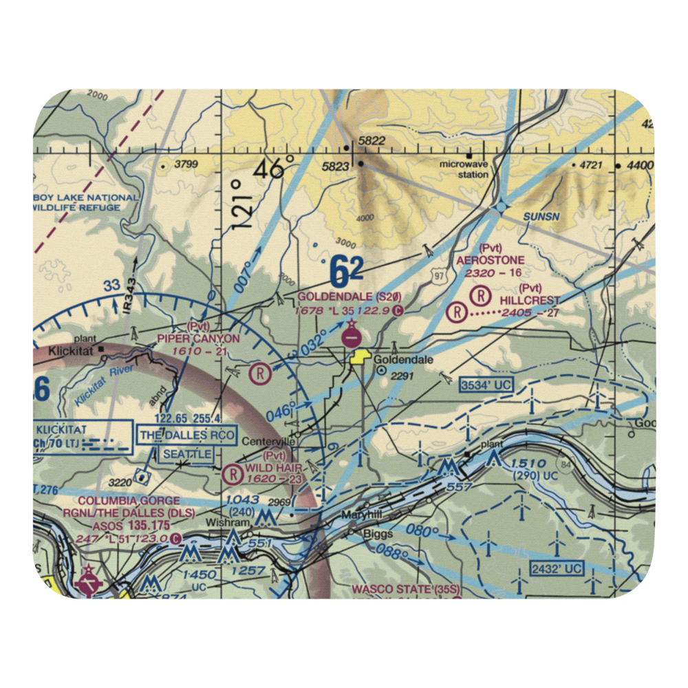 Goldendale Airport (S20) VFR Sectional Mouse Pad 