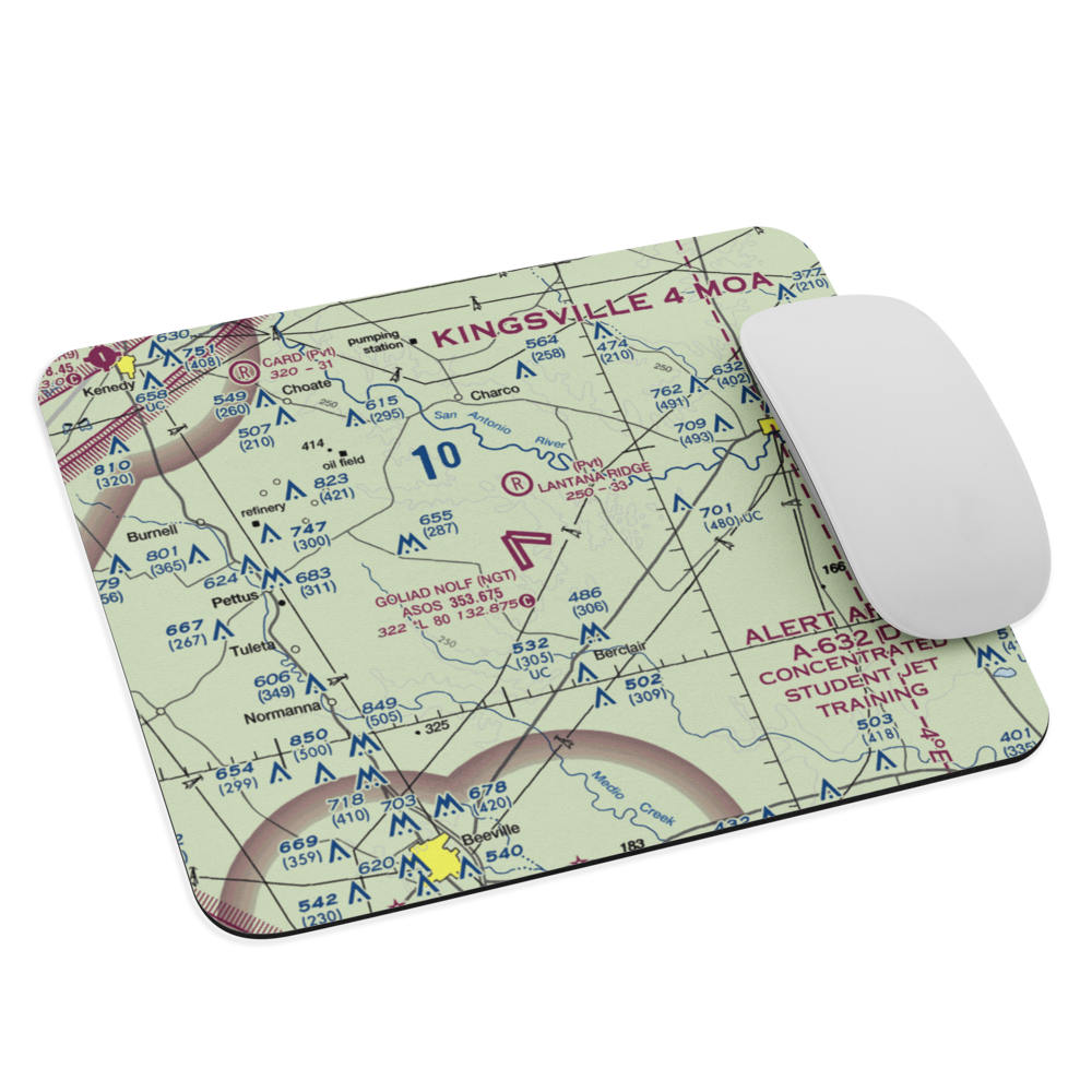 Goliad County Industrial Airpark (7T3) VFR Sectional Mouse Pad 