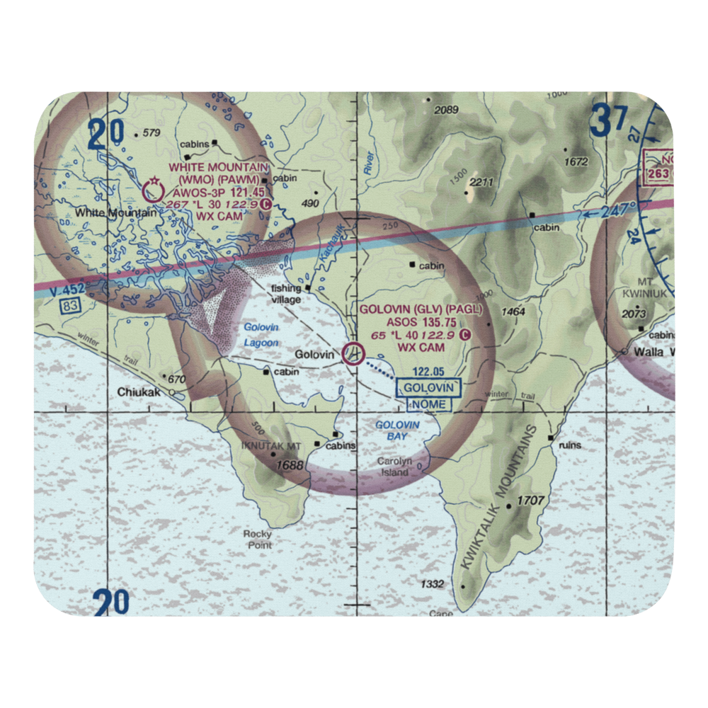 Golovin Airport (GLV) VFR Sectional Mouse Pad 