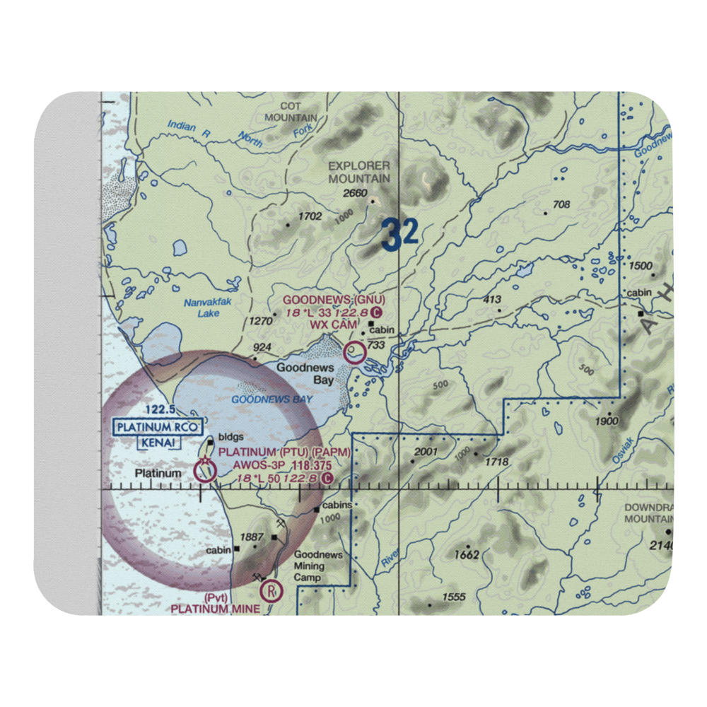 Goodnews Airport (GNU) VFR Sectional Mouse Pad 
