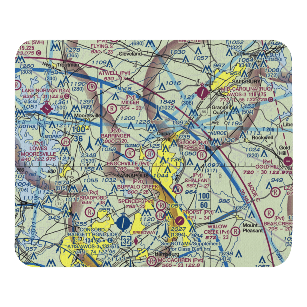 Goodnight's Airport (2NC8) VFR Sectional Mouse Pad 