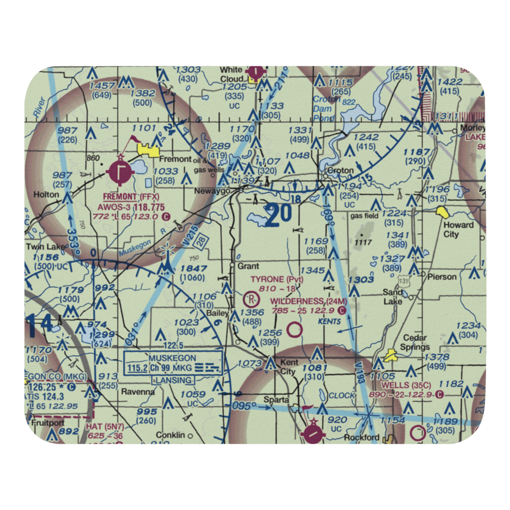 Grant Airport (01C) VFR Sectional Mouse Pad 