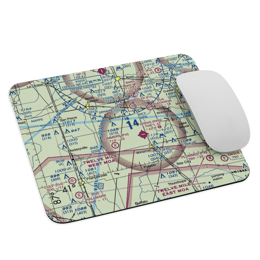 Graves Landing Strip (0IN3) VFR Sectional Mouse Pad 