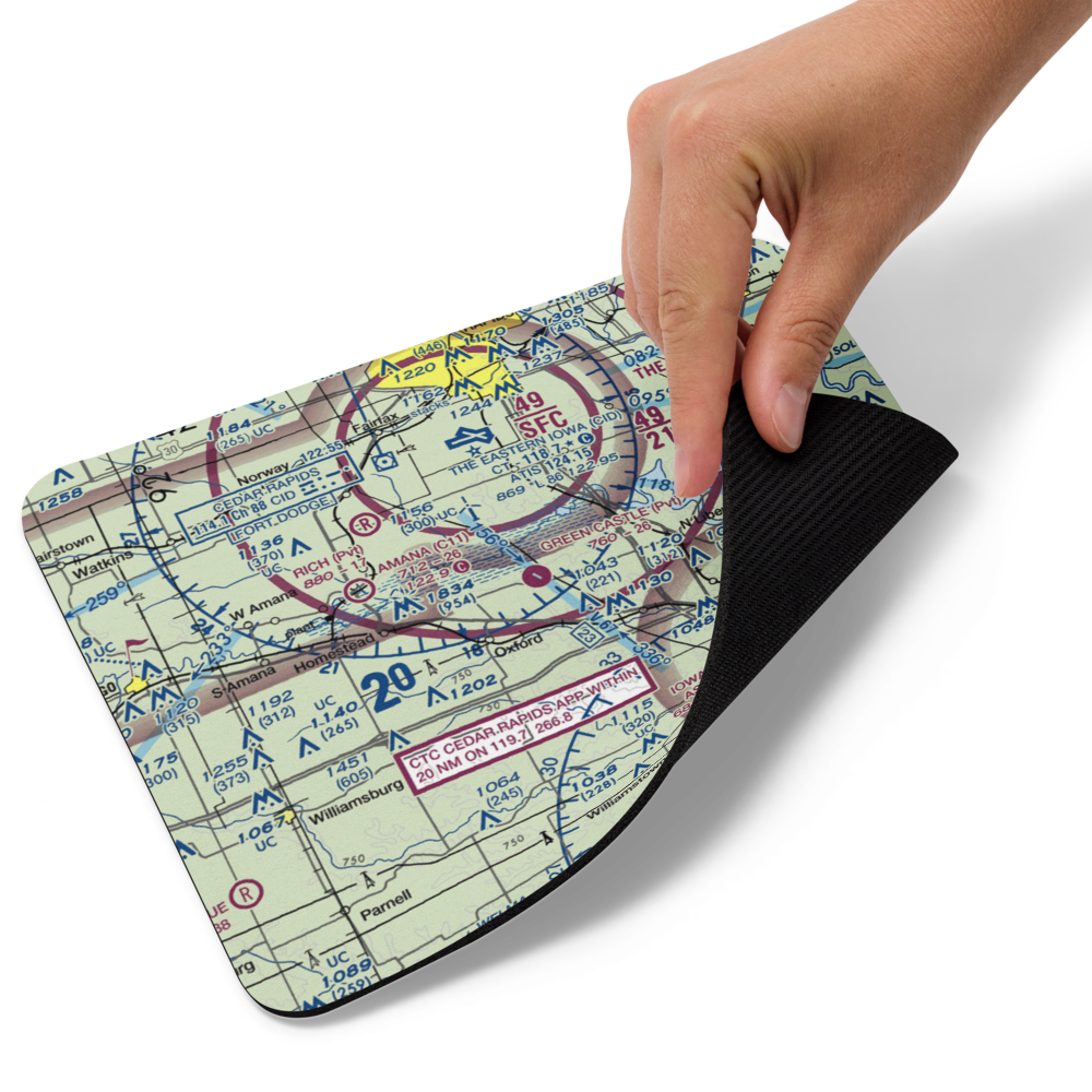 Green Castle Airport (IA24) VFR Sectional Mouse Pad 