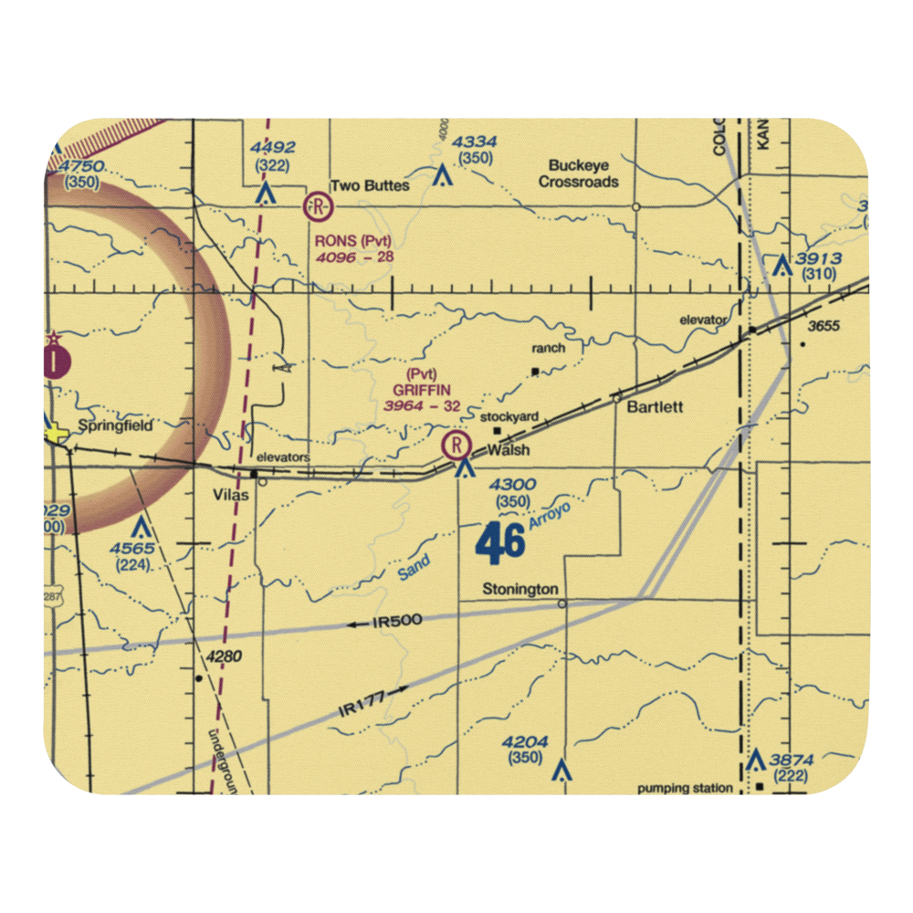 Griffin Field (4CO3) VFR Sectional Mouse Pad 