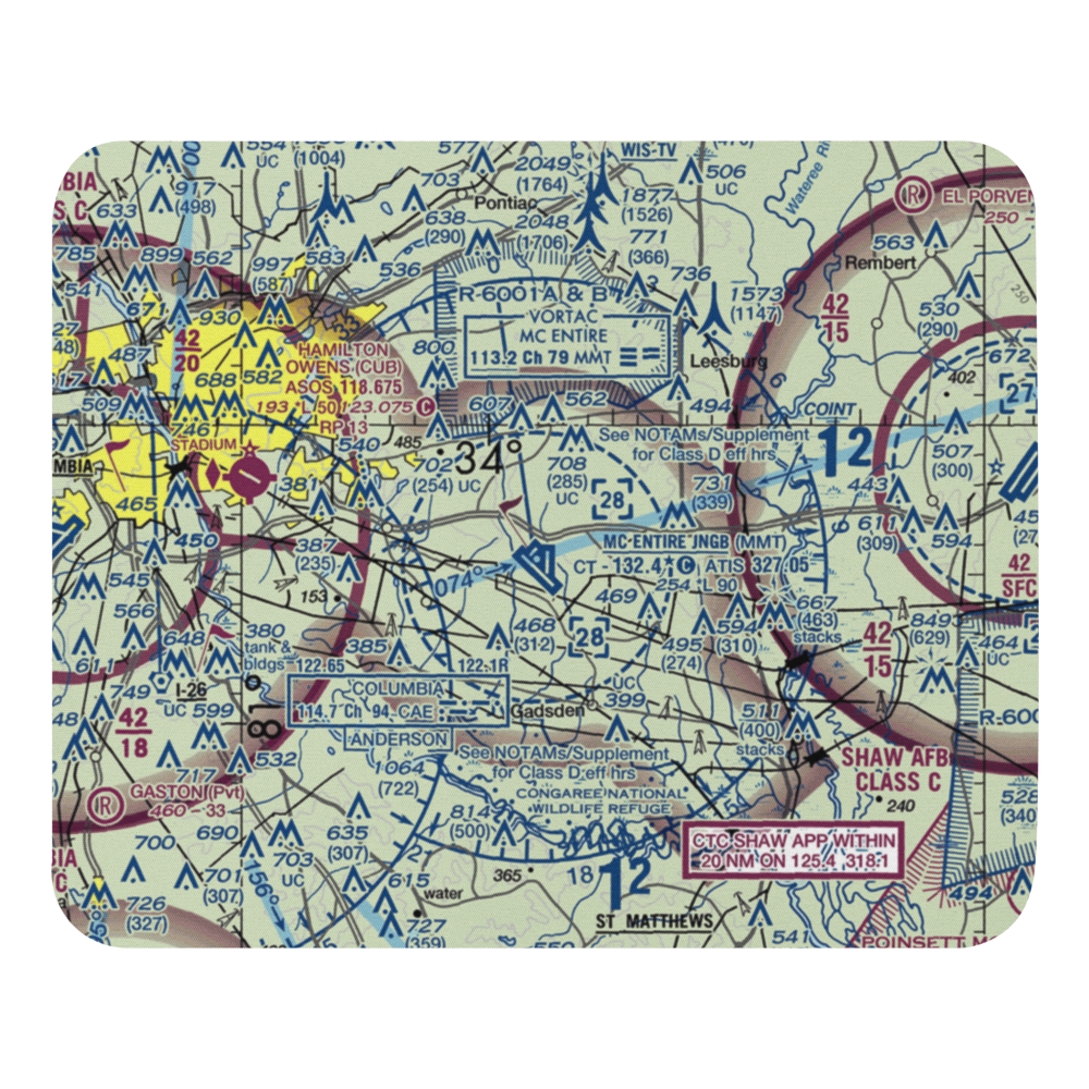 Gwinn Field (1SC2) VFR Sectional Mouse Pad 
