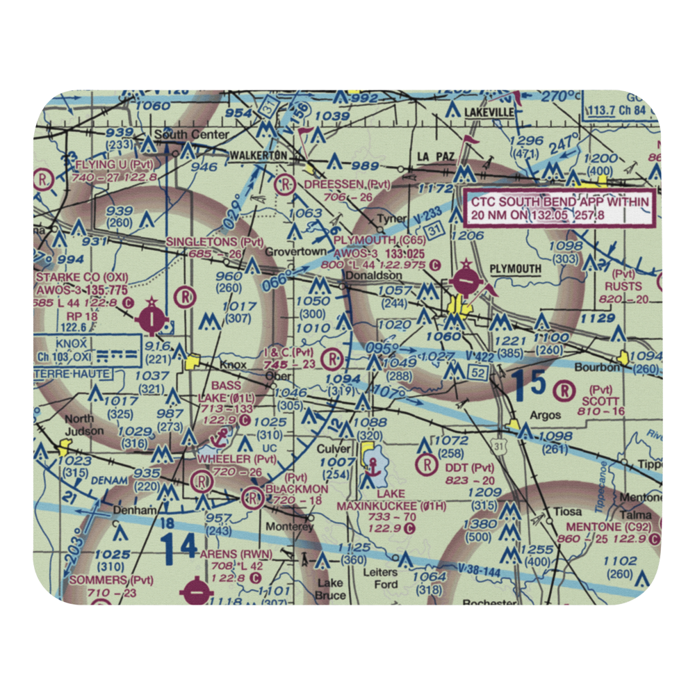 H.J.Umbaugh Airport (IN74) VFR Sectional Mouse Pad 