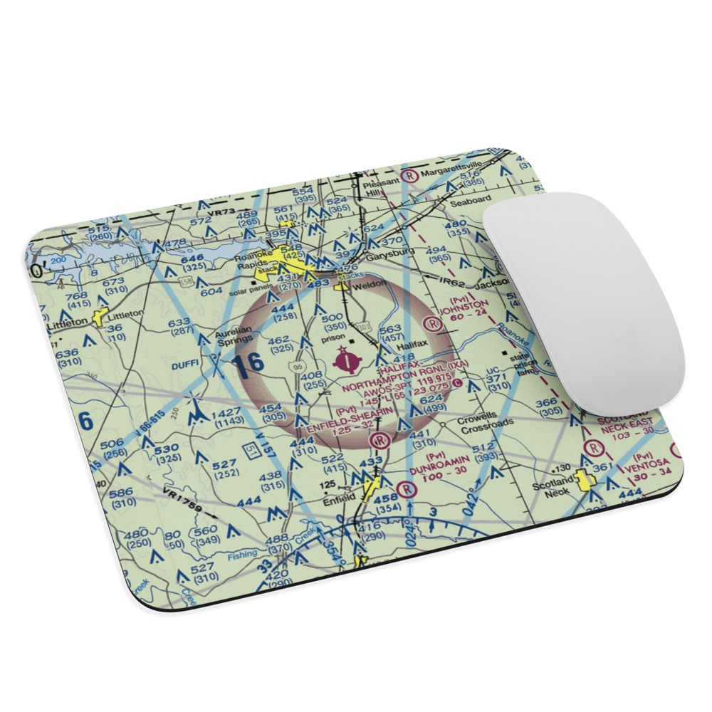 Halifax-Northampton Regional Airport (IXA) VFR Sectional Mouse Pad 