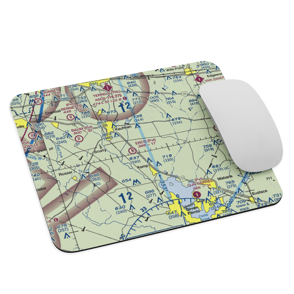 Hall Airport (K00) VFR Sectional Mouse Pad 