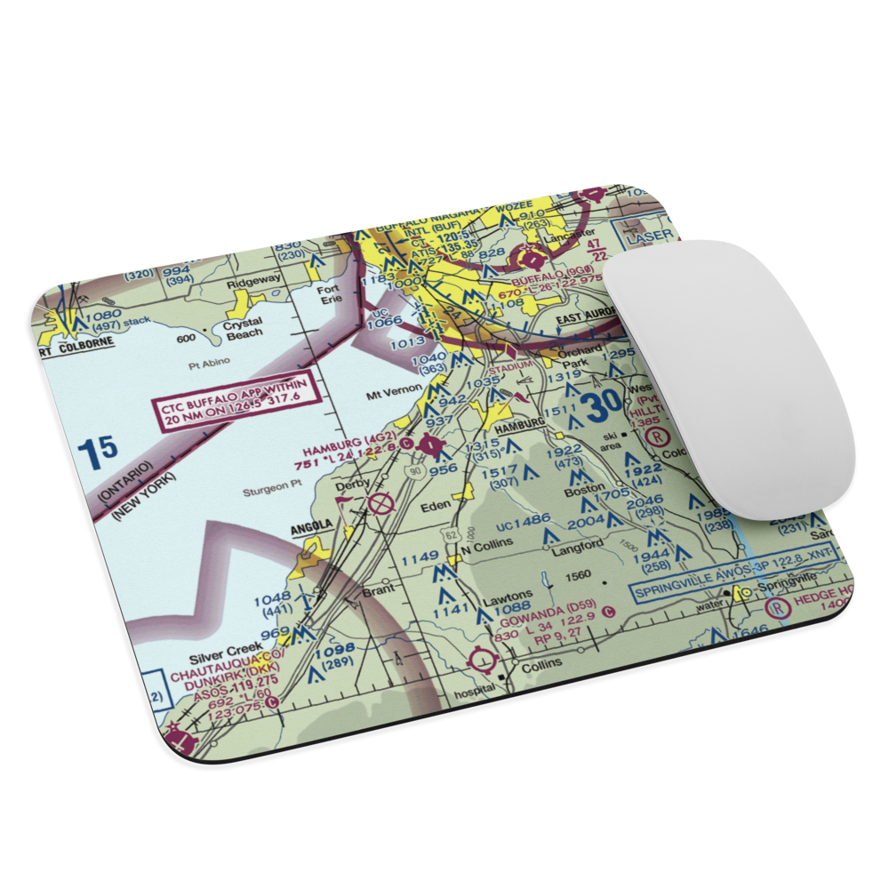 Hamburg Inc Airport (4G2) VFR Sectional Mouse Pad 