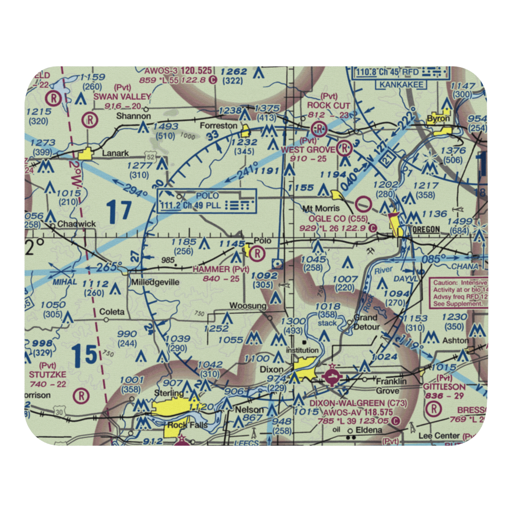 Hammer Airport (00IL) VFR Sectional Mouse Pad 