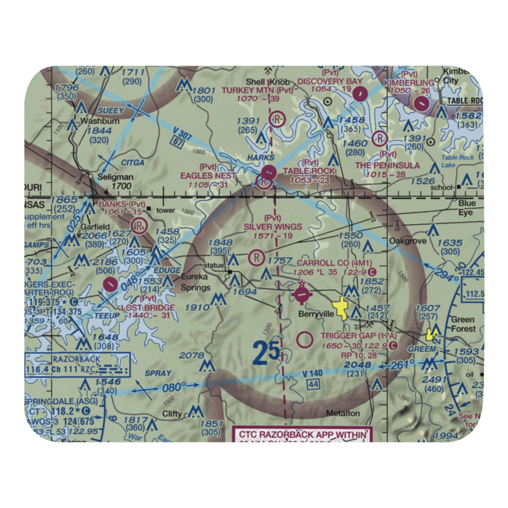 Hammer Field Airport (7AR0) VFR Sectional Mouse Pad 