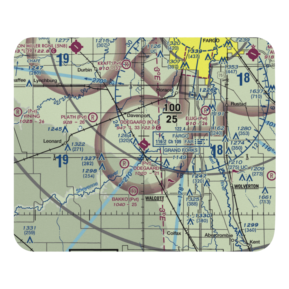 Hamry Field (K74) VFR Sectional Mouse Pad 