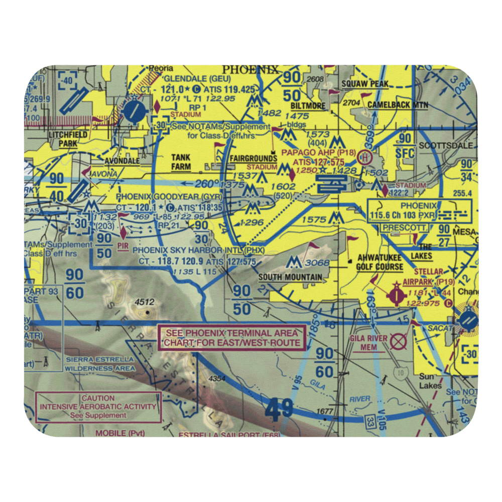 Hangar Haciendas Airport (AZ90) VFR Sectional Mouse Pad 