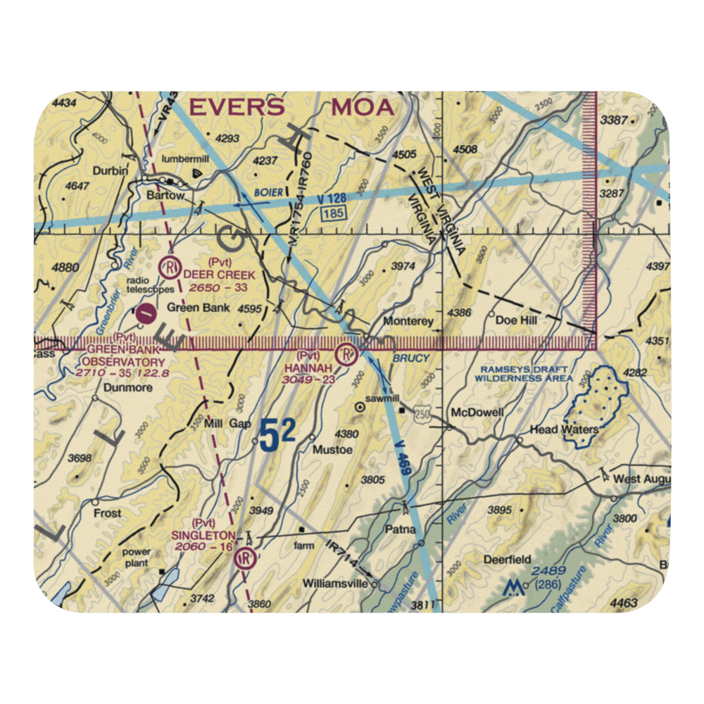 Hannah Field (7VA9) VFR Sectional Mouse Pad 
