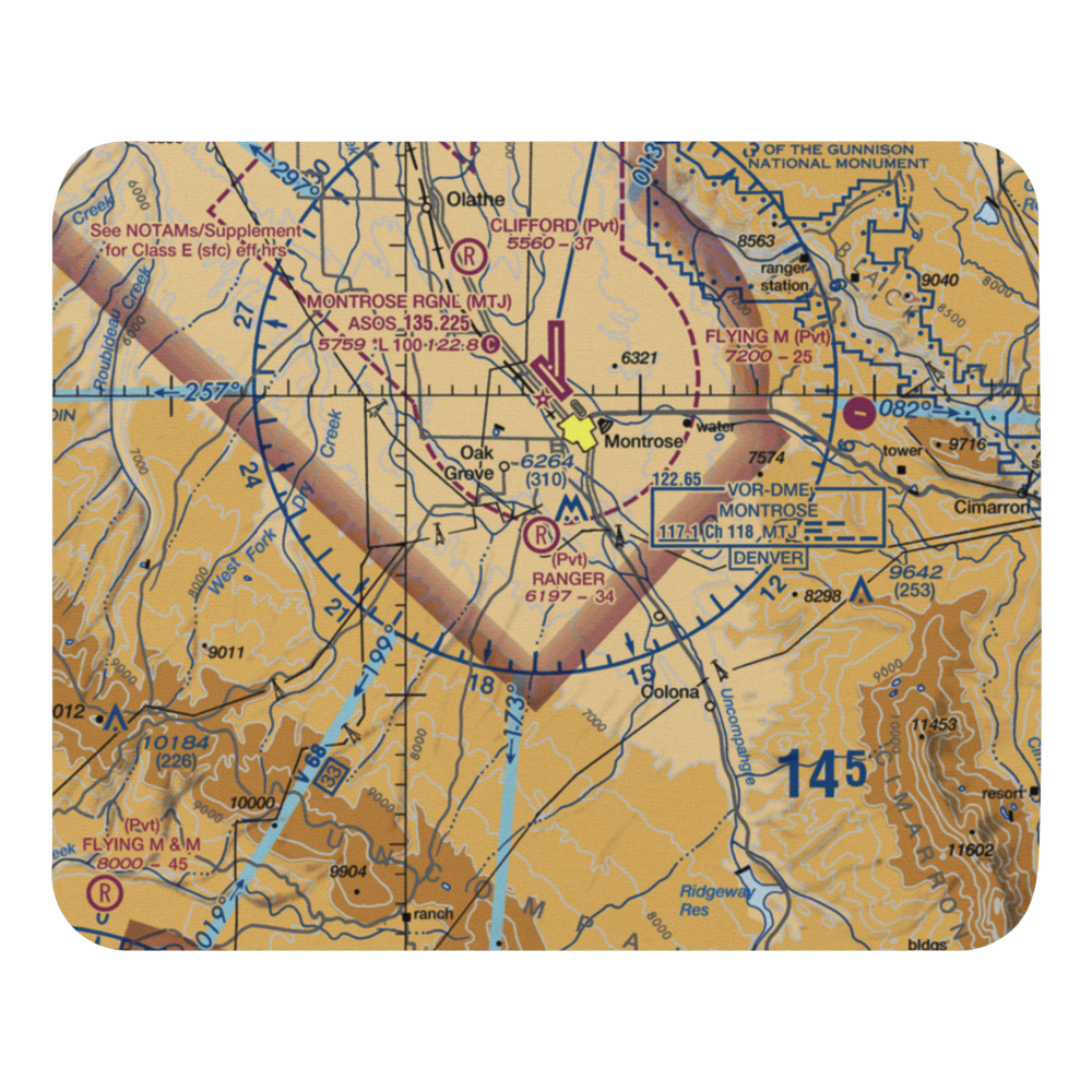 Happy Canyon Aero Ranch Airport (US-0072) VFR Sectional Mouse Pad 