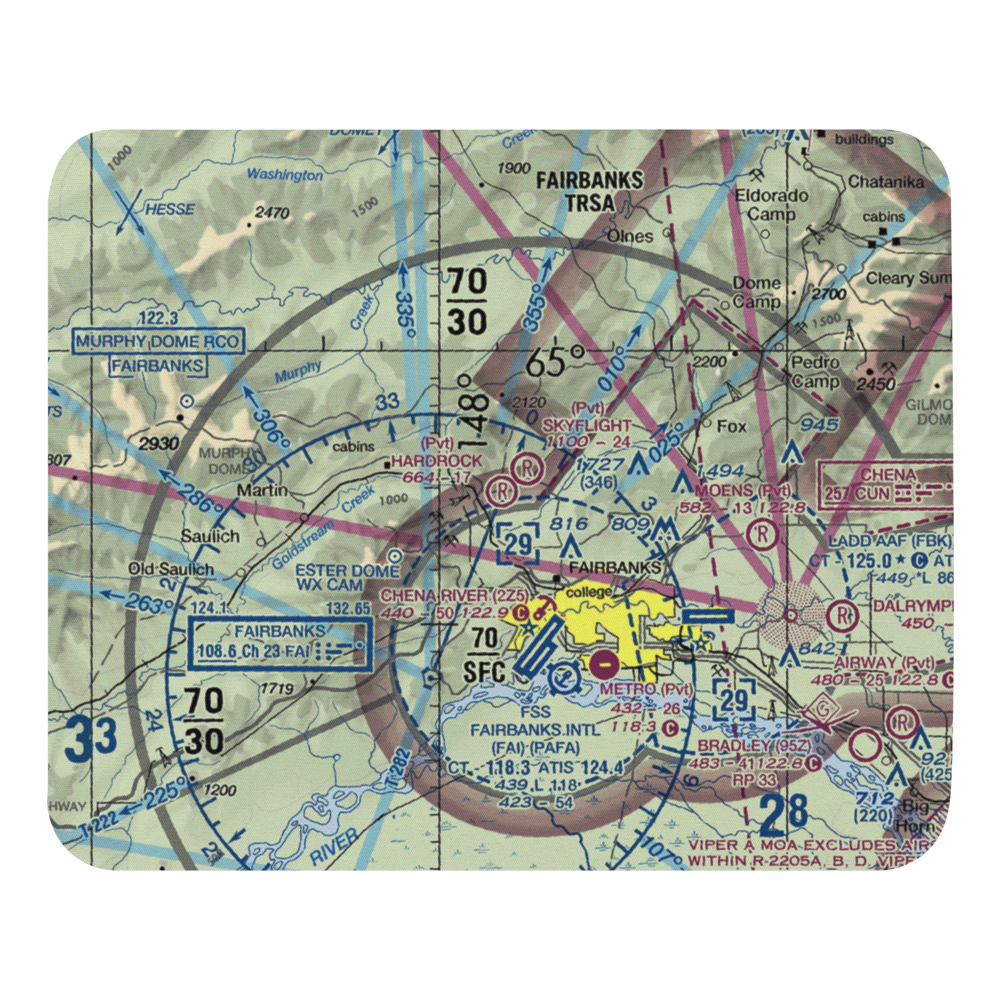Hardrock Field (32AK) VFR Sectional Mouse Pad 