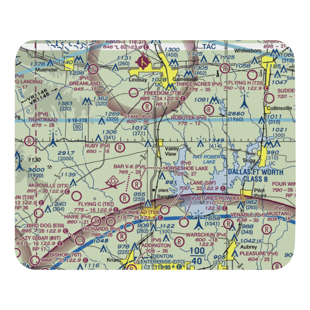 Hardy Field (3XA1) VFR Sectional Mouse Pad 