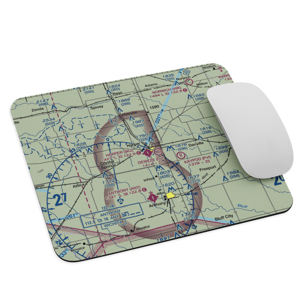 Harper Municipal Airport (8K2) VFR Sectional Mouse Pad 